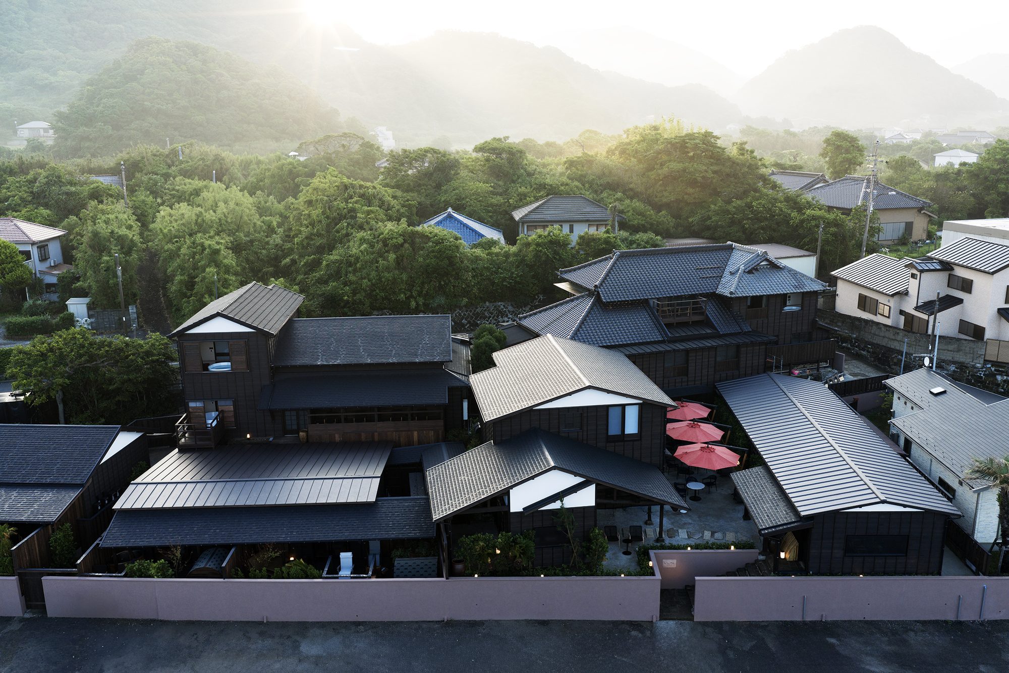 IPPE and the town of Kyonan at dusk