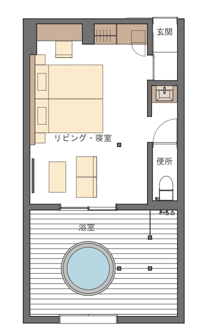 スタンダードルームAの平面図