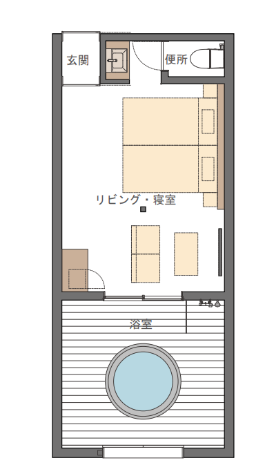 スタンダードルームBの平面図